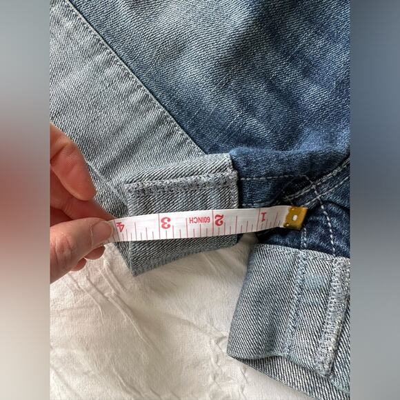 D9 Cuffed Rhinestone Denim blue jean shorts Size 31 - Picture 7 of 13